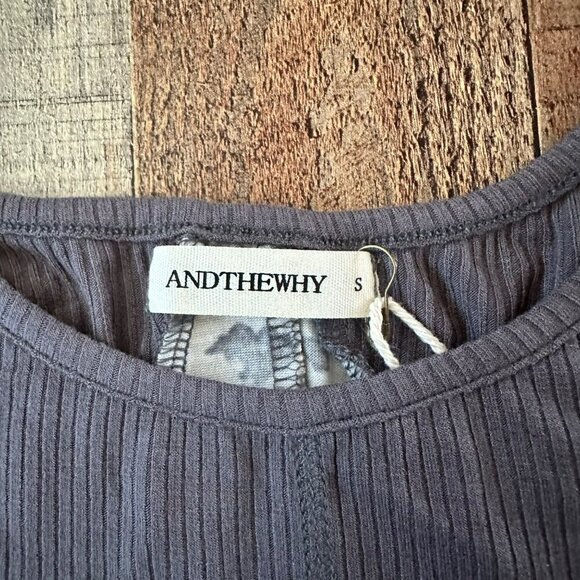 Andthewhy Womens Size Small Leopard Print Lace Trim Color Block Tank Top - Picture 4 of 7